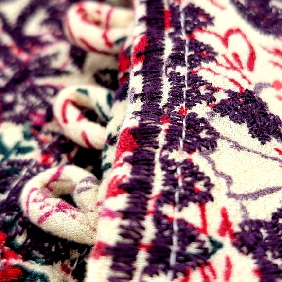 Torrid Womens Floral Boho Tunic   Lace-Up With Long Sleeves Size 1 - Picture 7 of 11